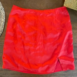 Showpo red mini skirt